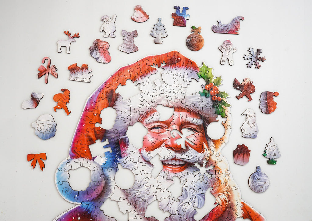 Puzzle Drewniane dla Dzieci Dorosłych PUZZLED Uśmiech św. Mikołaja 205 EL.