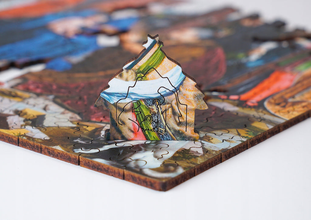 Puzzle Drewniane A4 260 Elementów Pokłon Trzech Króli Układanka Drewniana