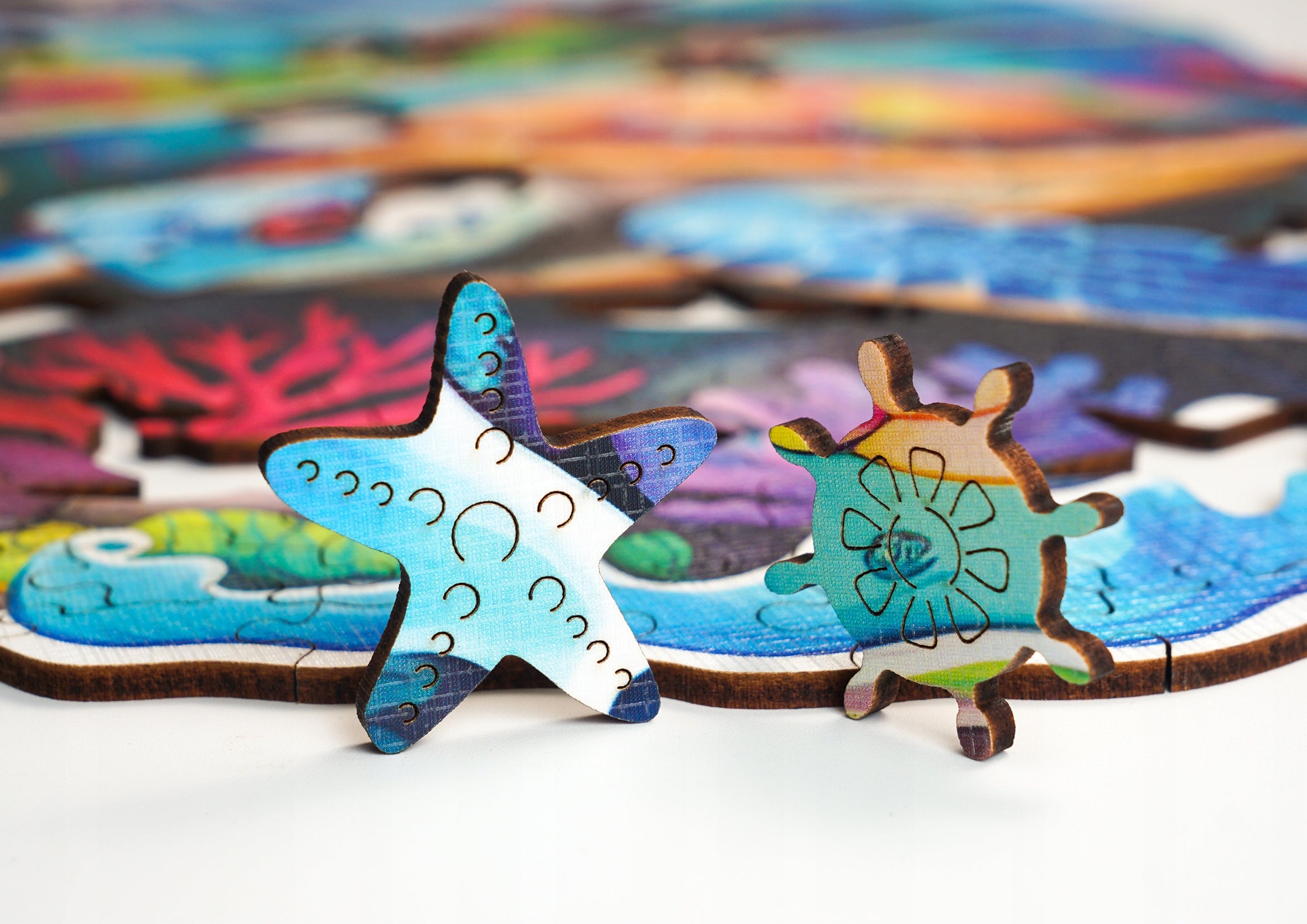 Puzzle drewniane PUZZLED Żółw 275 elementów – układanka po obrysie dla dorosłych