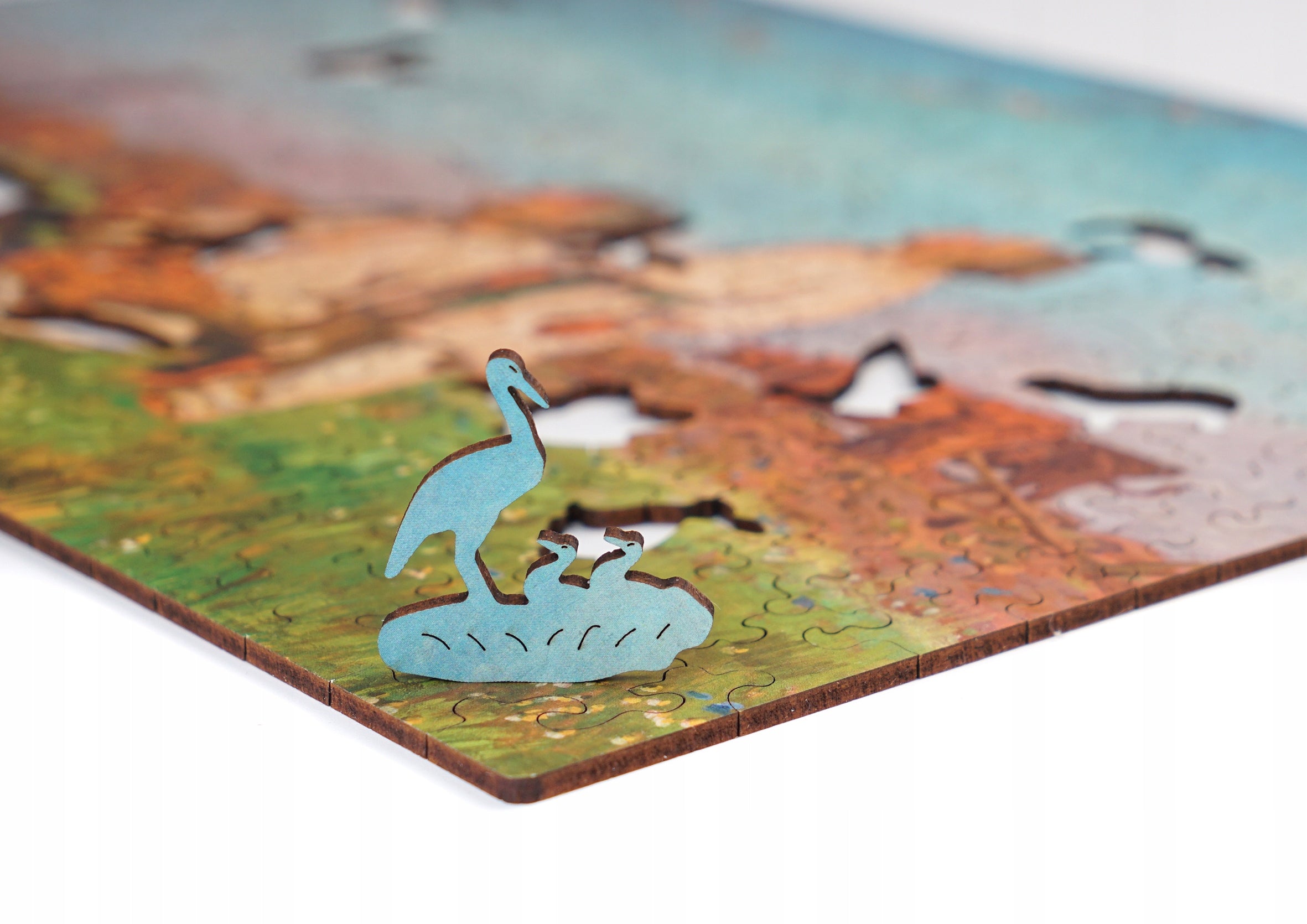 Puzzle Drewniane Bociany Józef Chełmoński Układanka 305 Elementów A3