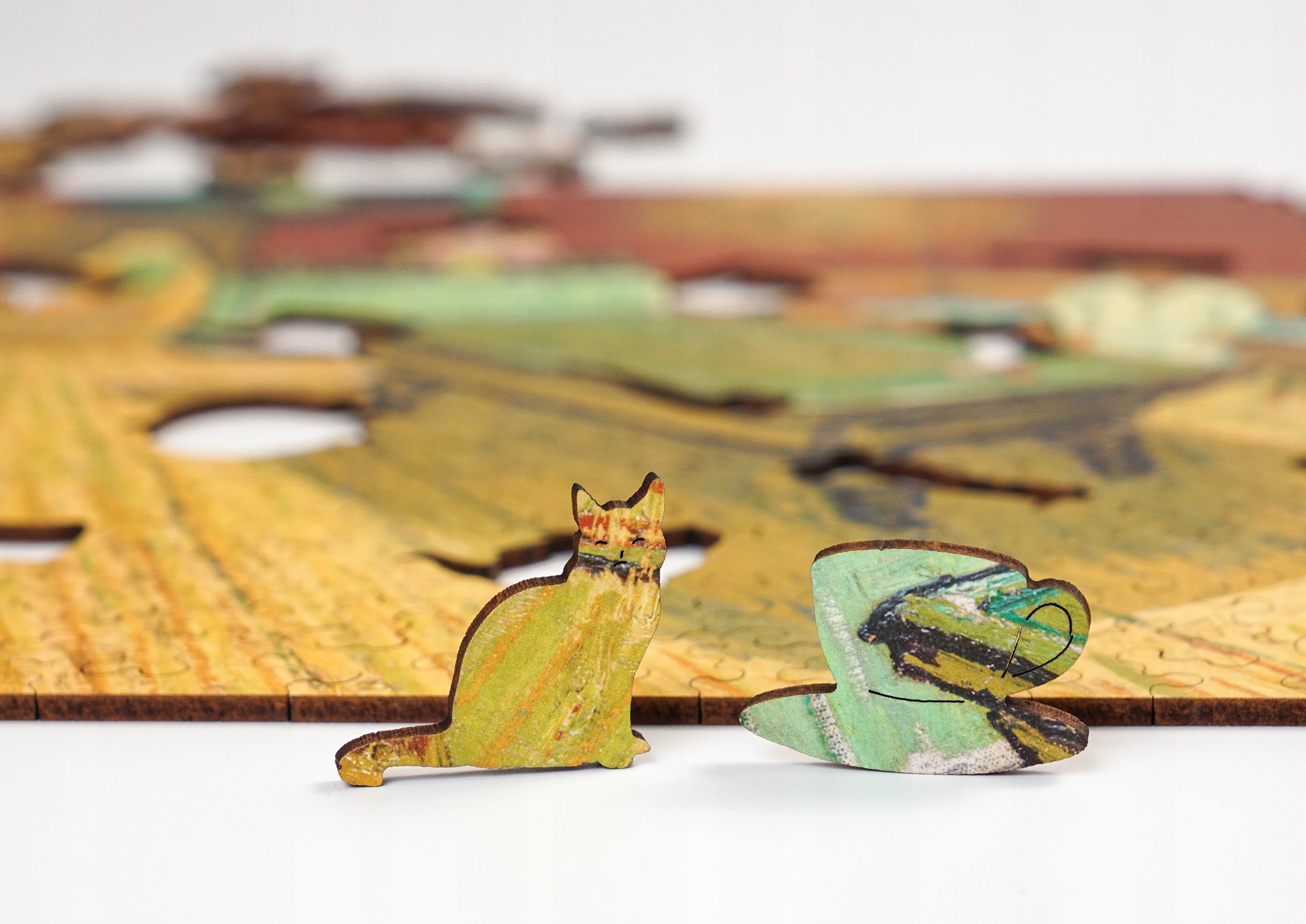 Drewniane puzzle A3 Vincent van Gogh "Nocna kawiarnia" 350 el.