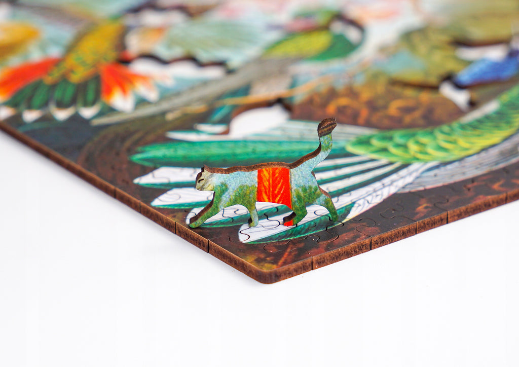 Puzzle Drewniane Kolibry Ernst Haeckel Układanka 385 Elementów A3