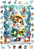 Puzzle Drewniane dla Dzieci Dorosłych PUZZLED Premium JELONEK 385 ELEMENTÓW