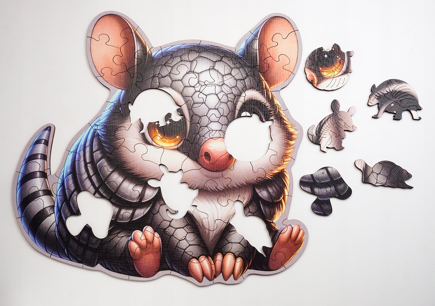 Puzzle Drewniane Premium dla dzieci Pancernik 49 EL. Układanka PUZZLED