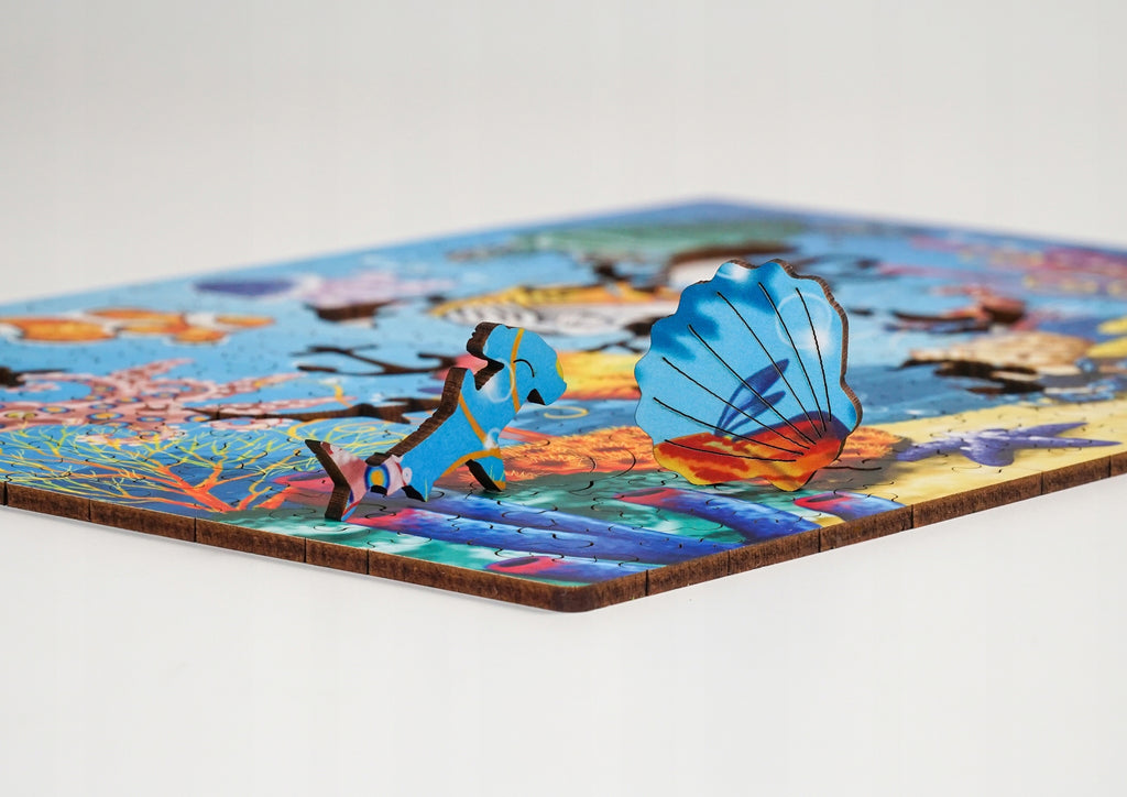 Drewniane puzzle A4 "Podwodny świat" 135el