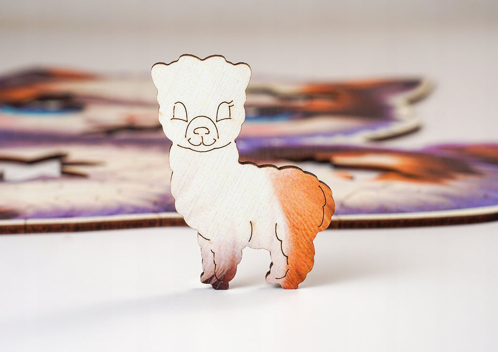 Puzzle Drewniane Premium dla dzieci Lama 64 EL. Układanka PUZZLED