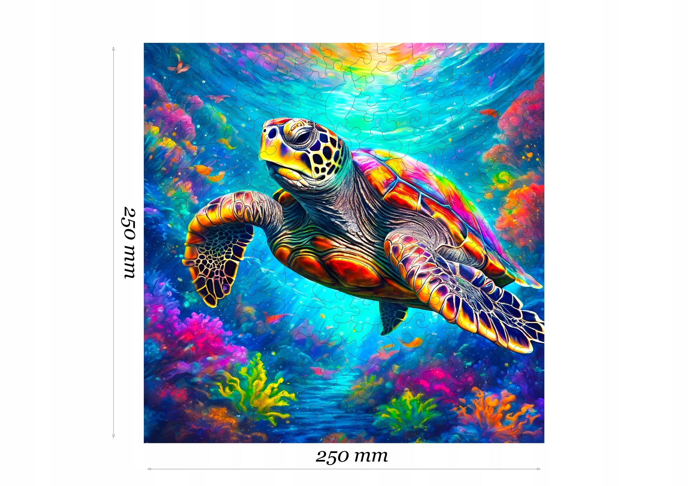 Puzzle drewniane PUZZLED Spokojny Żółw 165 elementów dla dorosłych