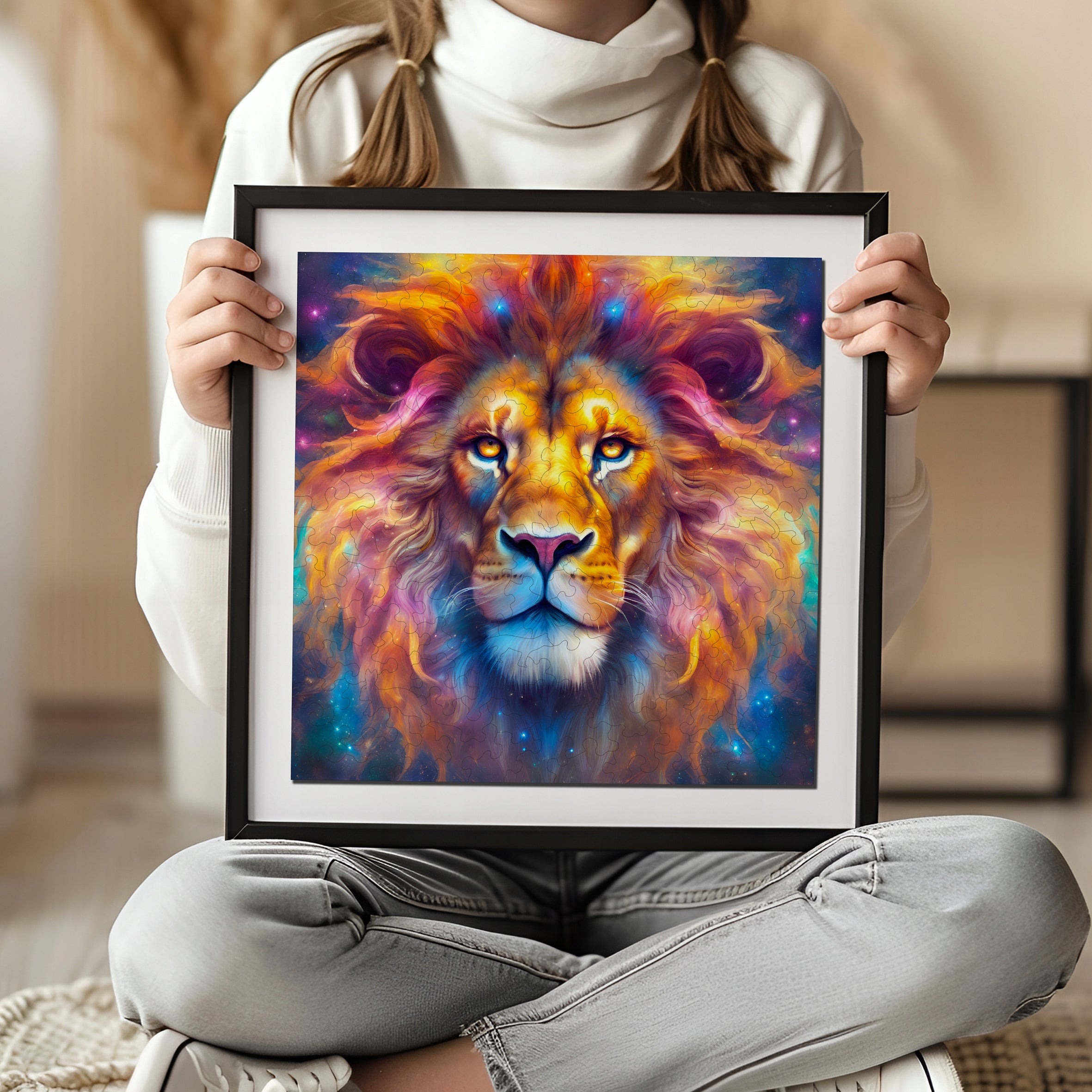 Puzzle drewniane PUZZLED Majestatyczny Lew 135 elementów dla dorosłych