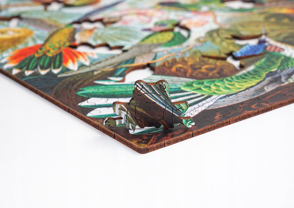 Puzzle Drewniane Kolibry Ernst Haeckel Układanka 385 Elementów A3