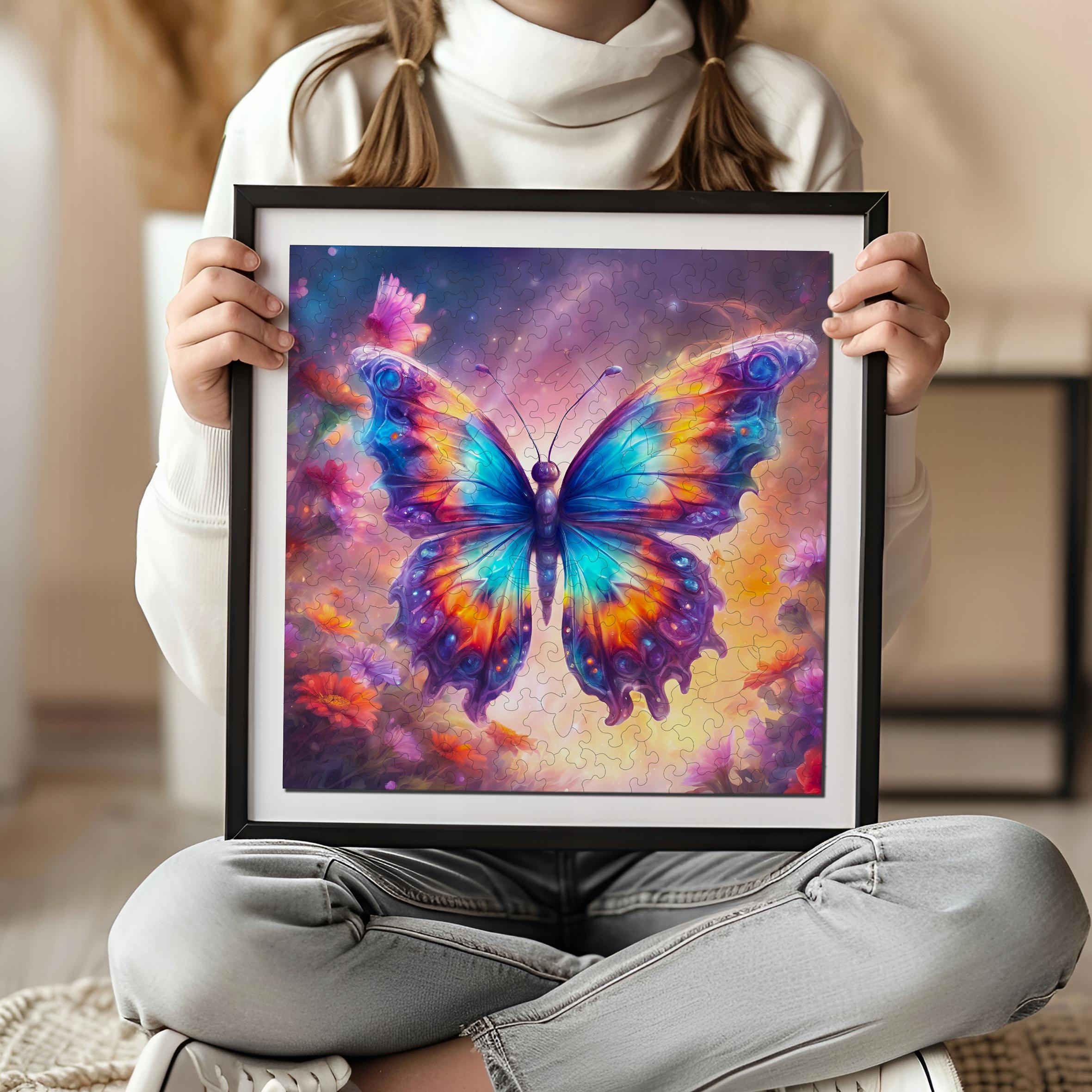 Puzzle drewniane PUZZLED Eteryczny Motyl 145 elementów dla dorosłych
