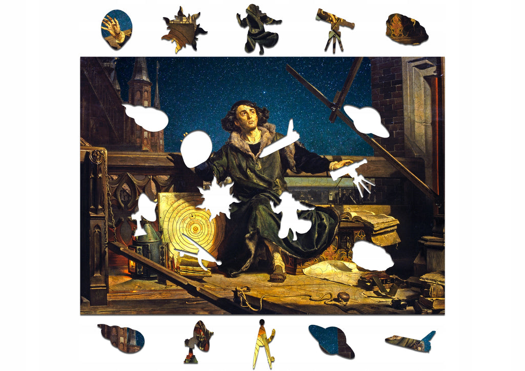 Drewniane puzzle A4 Matejko Kopernik 155 el.