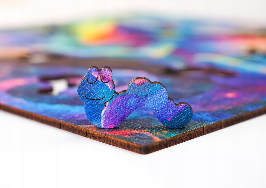 Puzzle drewniane PUZZLED Barwny Kameleon 150 elementów dla dorosłych