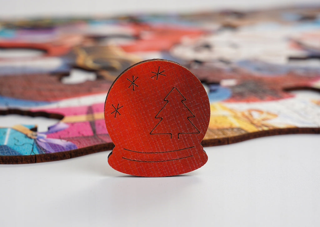 Puzzle Drewniane Świąteczne Mikołaj 385 El. Puzzled - Laserowe Prezent 8+!