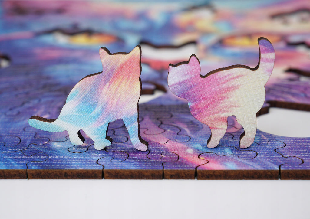 Puzzle drewniane PUZZLED Gwiezdny Kot 135 elementów dla dorosłych