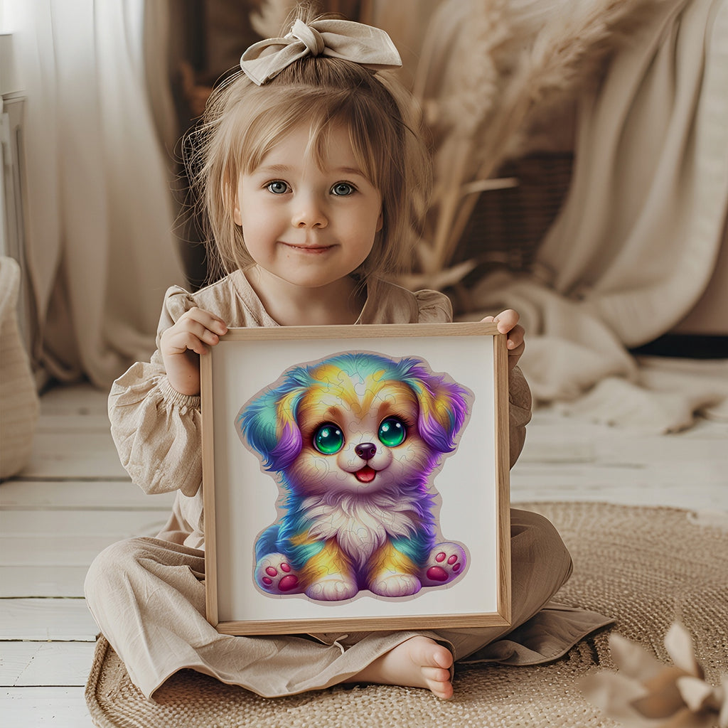 Puzzled Puzzle Drewniane Premium dla dzieci Piesek 51 EL. Układanka PUZZLED