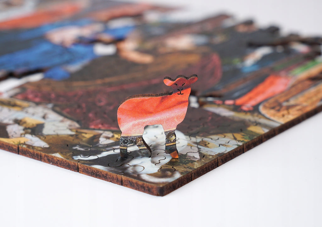 Puzzle Drewniane A4 260 Elementów Pokłon Trzech Króli Układanka Drewniana