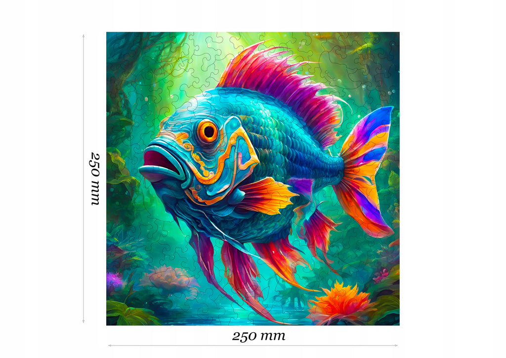 Puzzle drewniane PUZZLED Tęczowa Ryba 145 elementów dla dorosłych