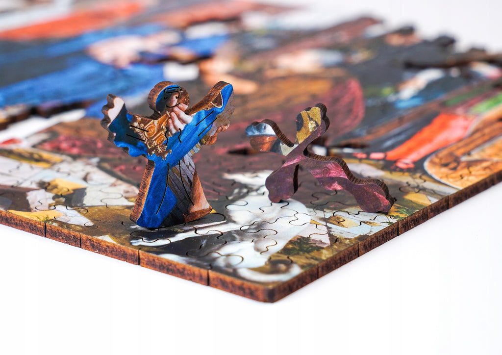 Puzzle Drewniane A4 260 Elementów Pokłon Trzech Króli Układanka Drewniana