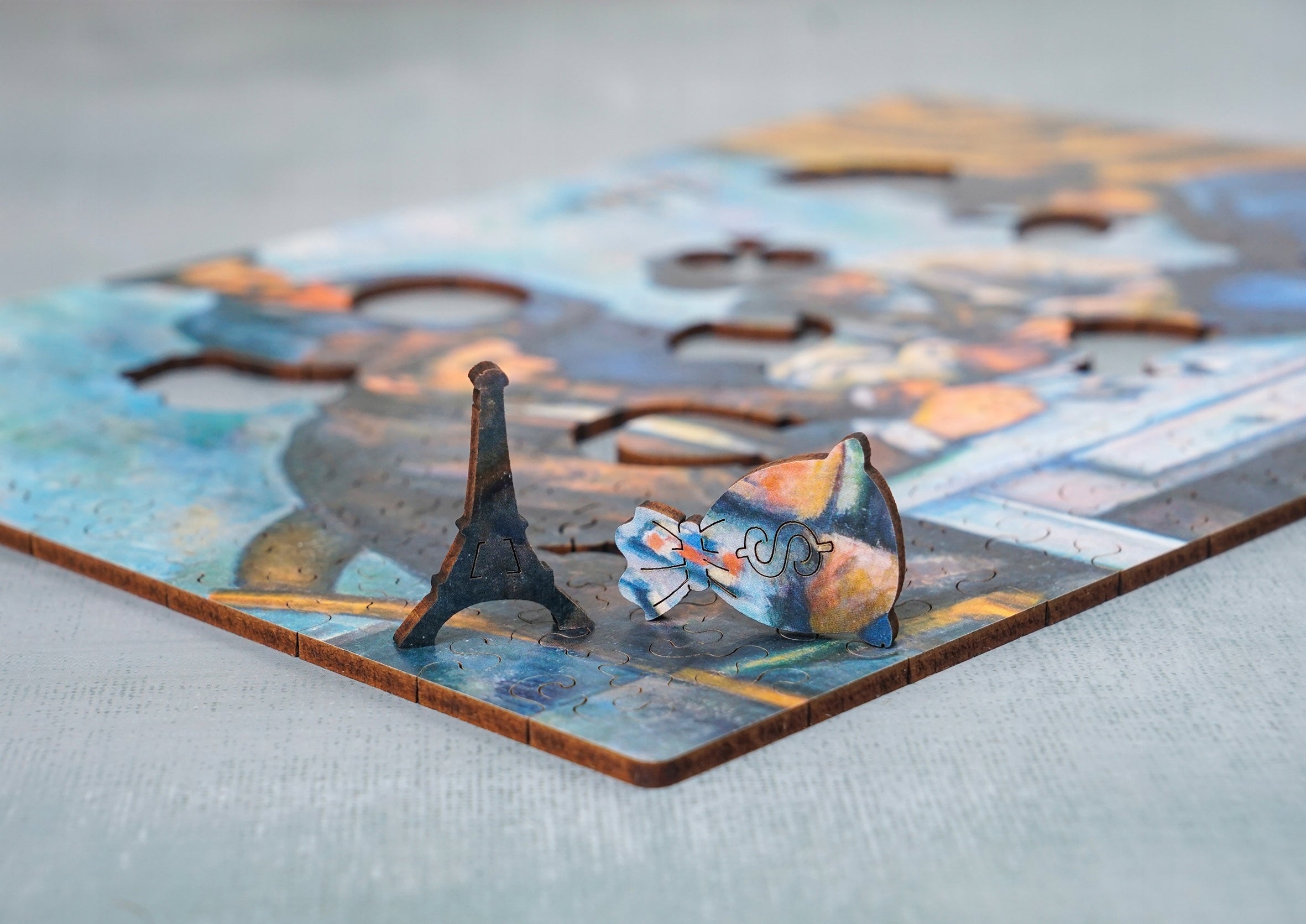 Drewniane puzzle A4 Cezanne Gracze w karty 140 el.