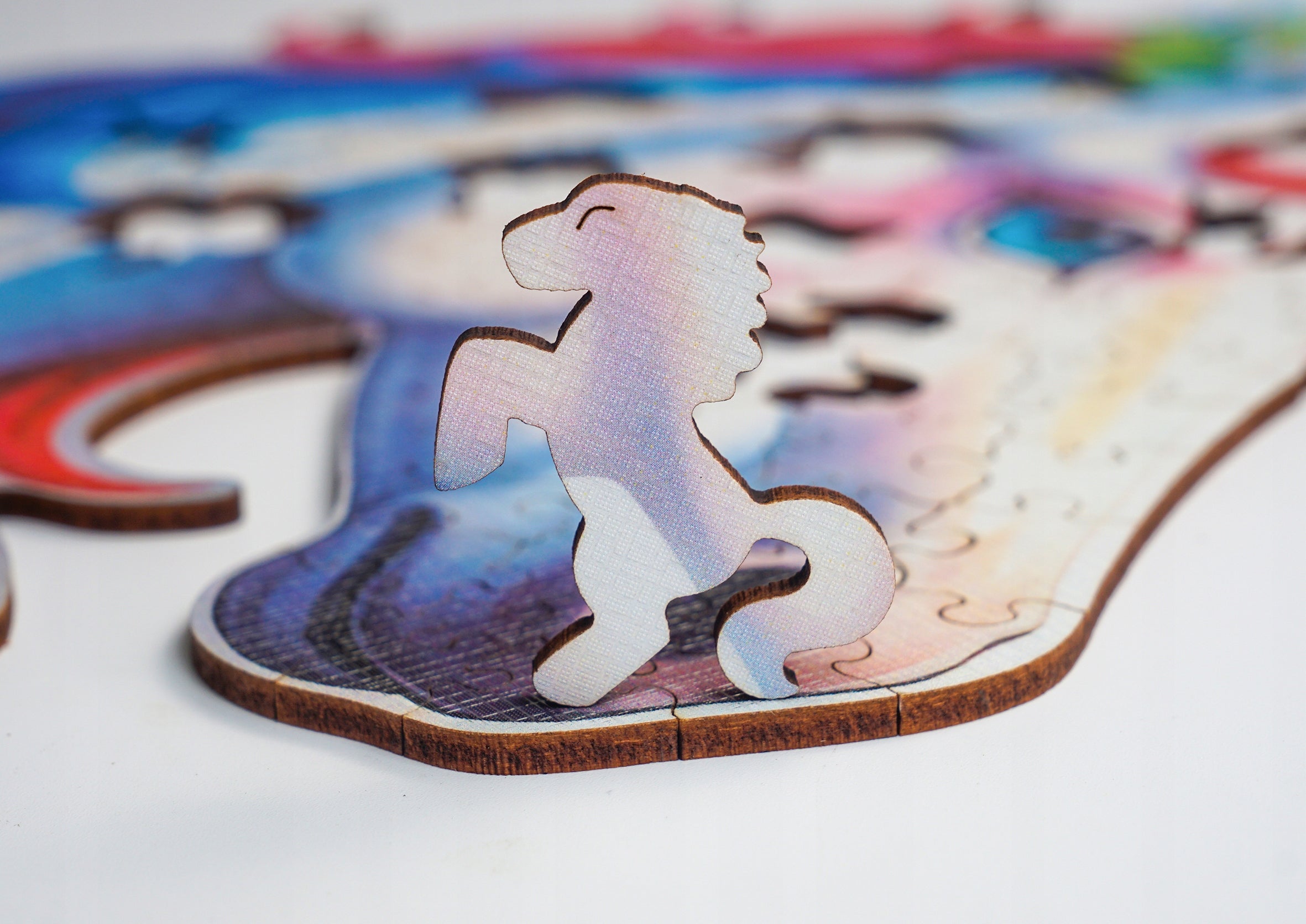 Puzzle drewniane PUZZLED Jednorożec 260 elementów – układanka po obrysie dla dorosłych