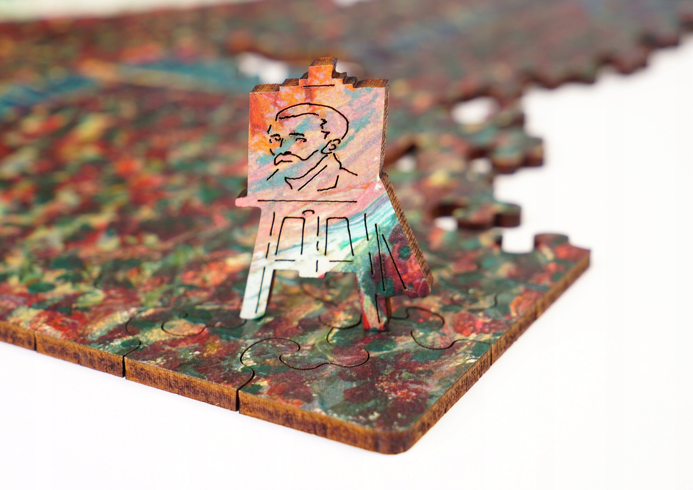 Puzzle Drewniane Van Gogh Autoportret Układanka Drewniana A3 345 Elementów