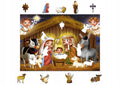 Puzzle Drewniane Świąteczne Układanka Szopka Betlejemska A3 135 Elementów