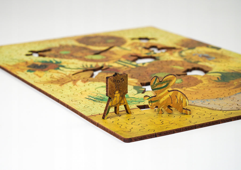 Drewniane puzzle A4 van Gogh Słoneczniki