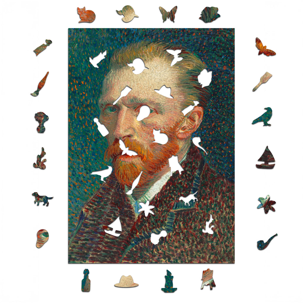 Puzzle Drewniane Van Gogh Autoportret Układanka Drewniana A3 345 Elementów