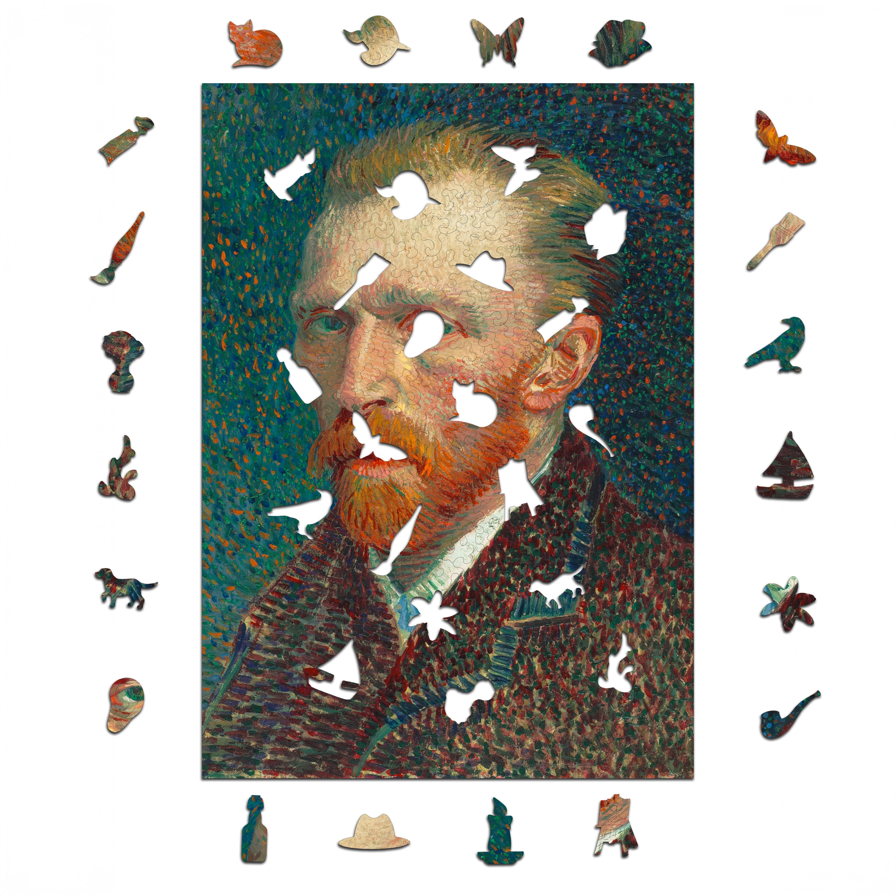 Puzzle Drewniane Van Gogh Autoportret Układanka Drewniana A3 345 Elementów