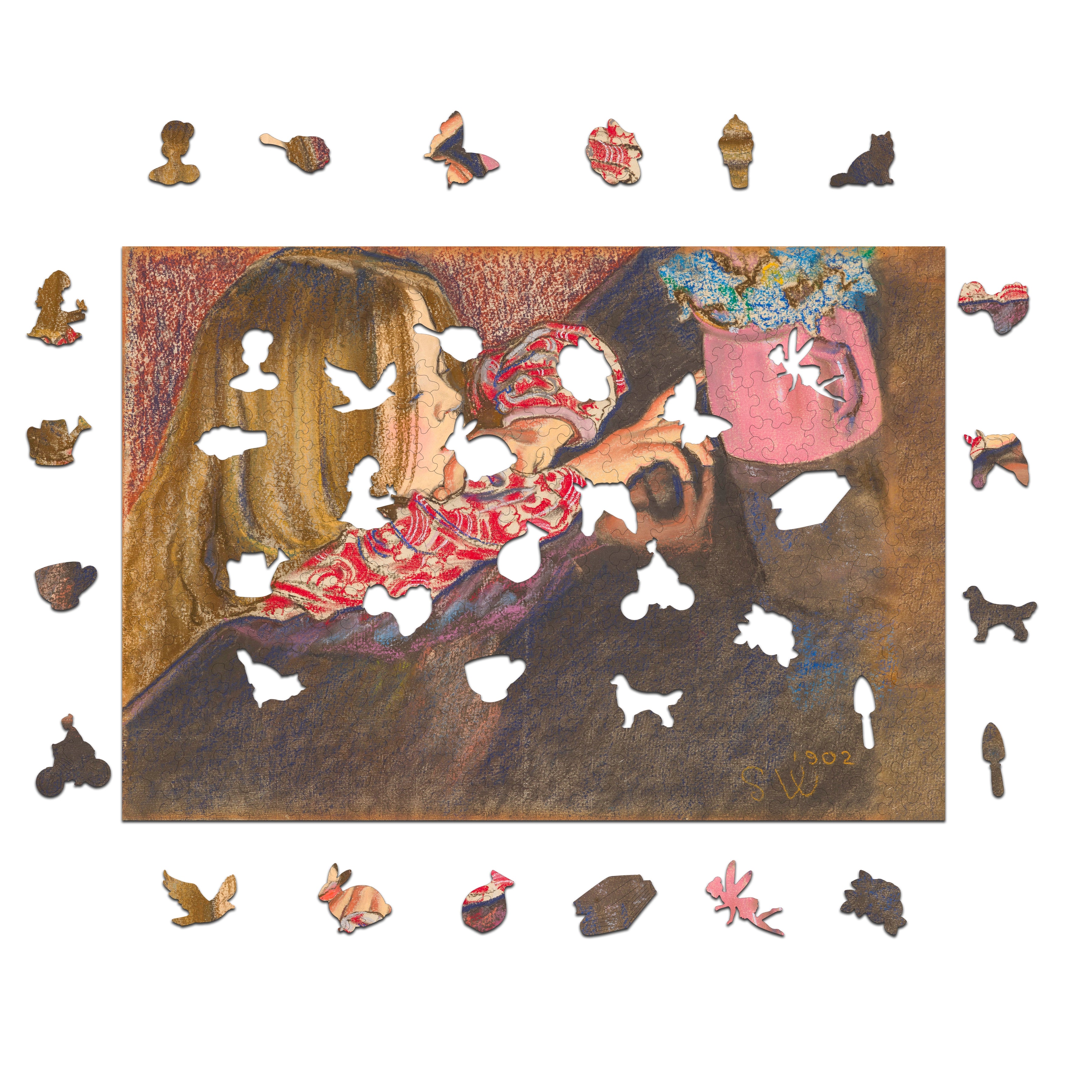 Drewniane puzzle A3 Stanisław Wyspiański "Helenka z wazonem" 270 el