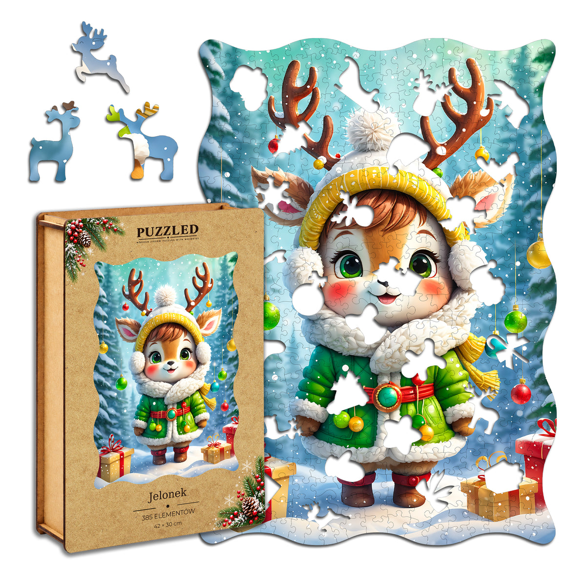 Puzzle Drewniane Jelonek – 385 elementów
