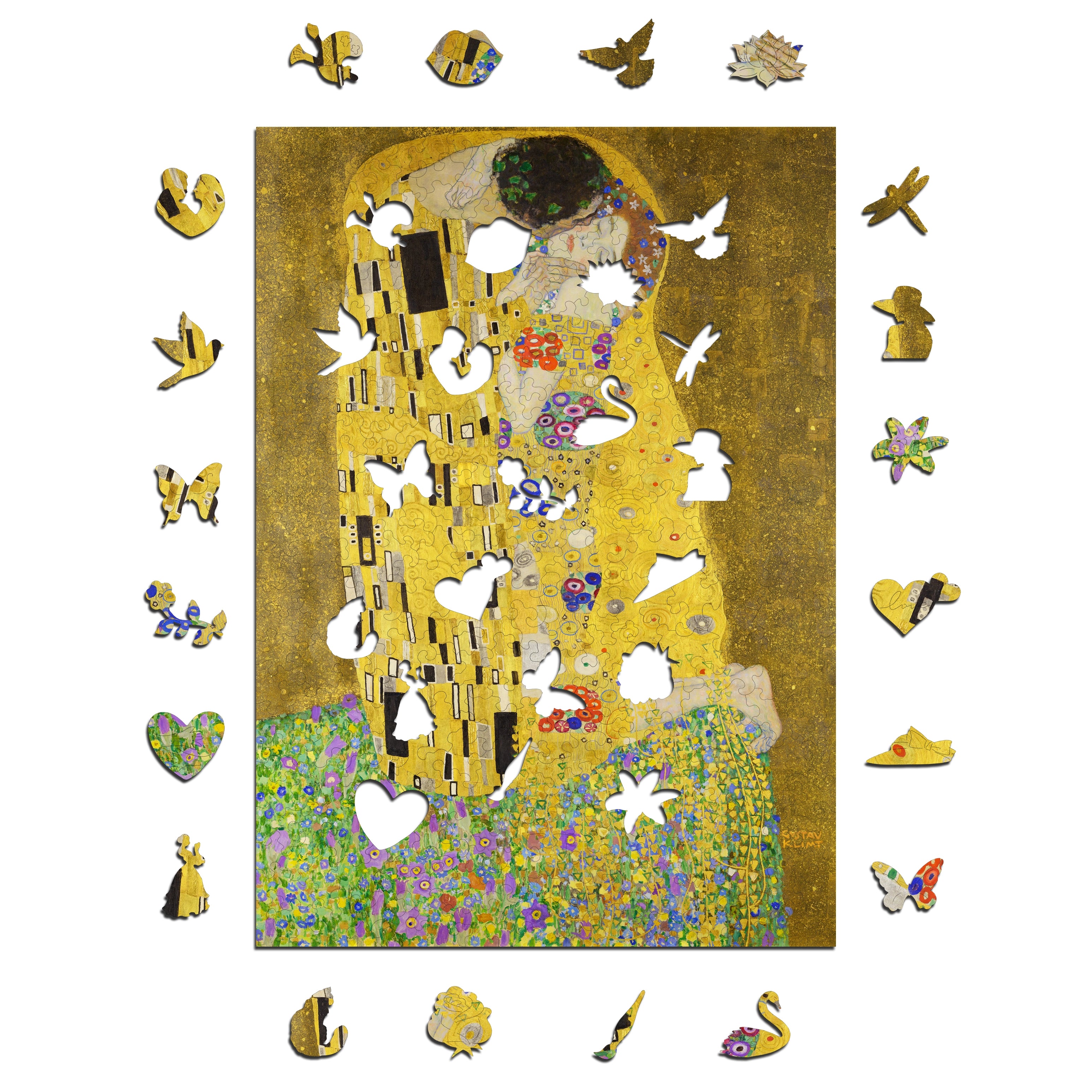 Drewniane puzzle A3 Gustav Klimt "Pocałunek" 310 el.