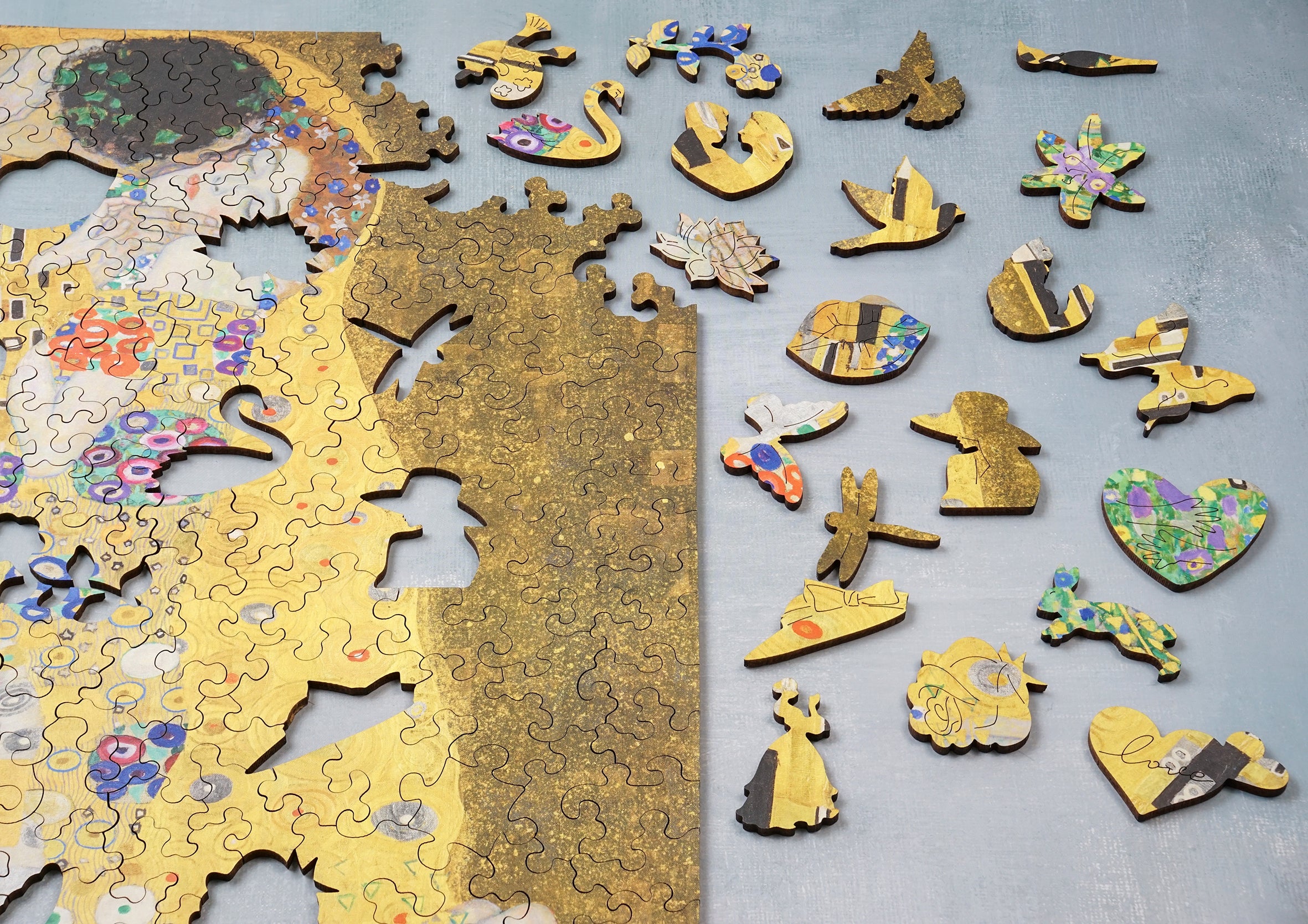 Drewniane puzzle A3 Gustav Klimt "Pocałunek" 310 el.