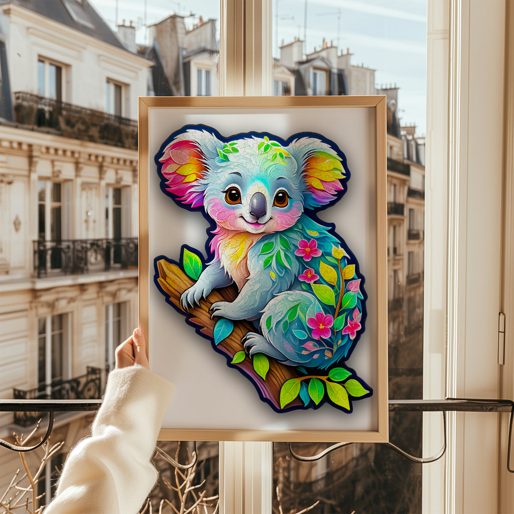 Puzzle drewniane PUZZLED Koala 245 elementów – układanka po obrysie dla dorosłych