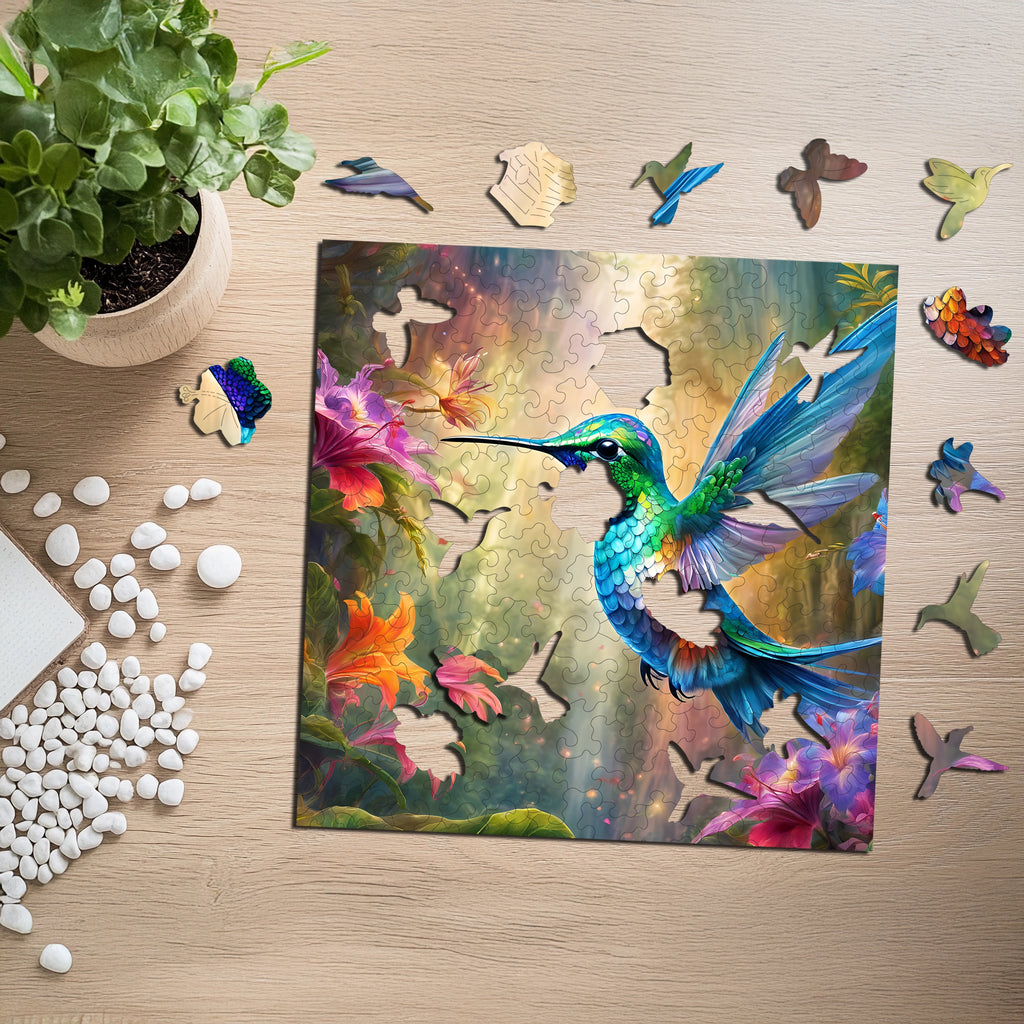 Puzzle drewniane PUZZLED Zwiewny Koliber 145 elementów dla dorosłych