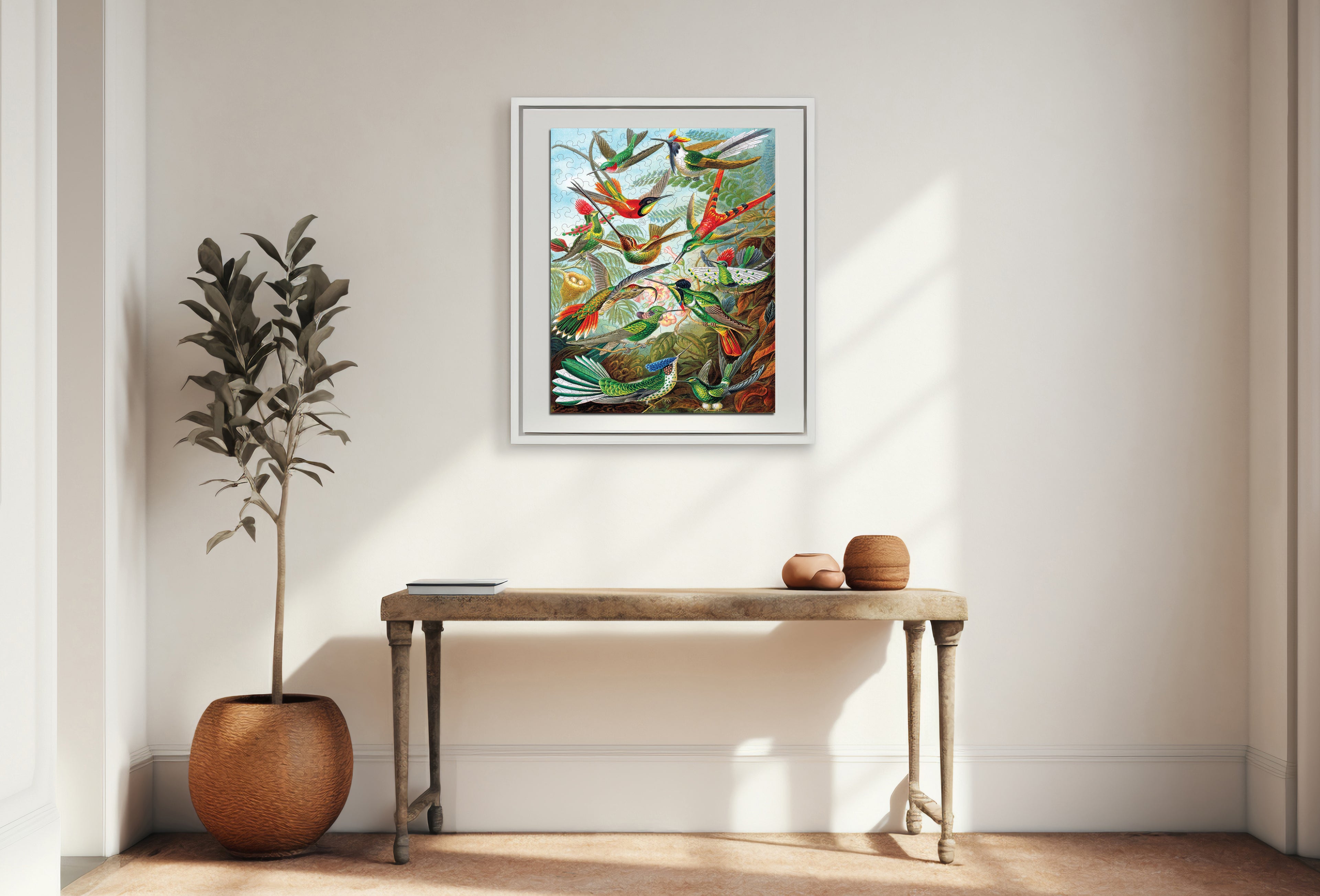 Puzzle Drewniane Kolibry Ernst Haeckel Układanka 385 Elementów A3