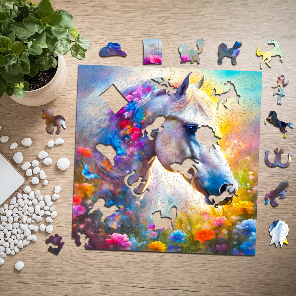 Puzzle drewniane PUZZLED Szlachetny Koń 150 elementów dla dorosłych