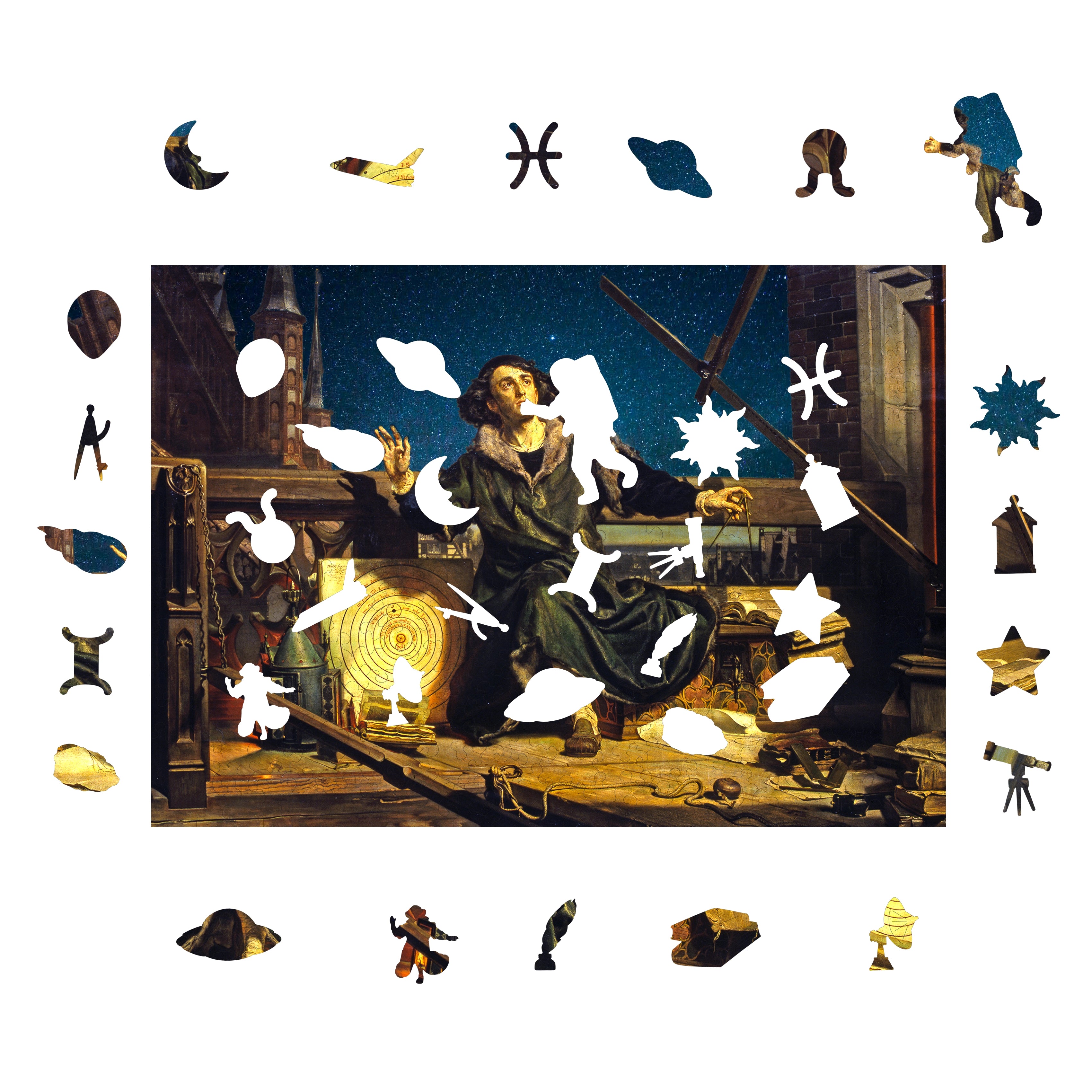 Puzzled Drewniane puzzle A3 Jan Matejko "Astronom Kopernik" 265 el.