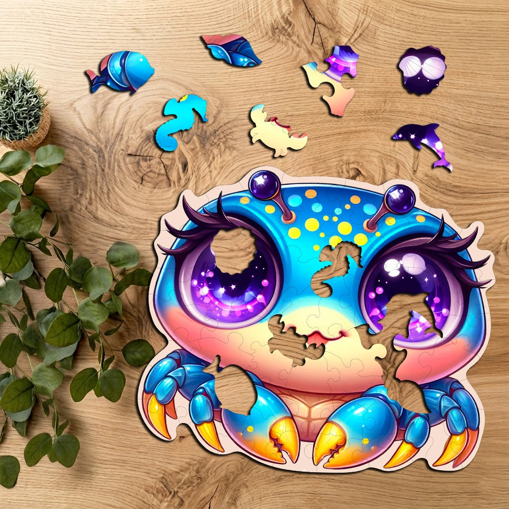 Puzzle Drewniane Premium dla dzieci Krabik 57 EL. Układanka PUZZLED