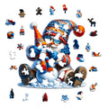 Puzzle Drewniane dla Dorosłych – Krasnal z bałwankiem 180 el. | PUZZLED