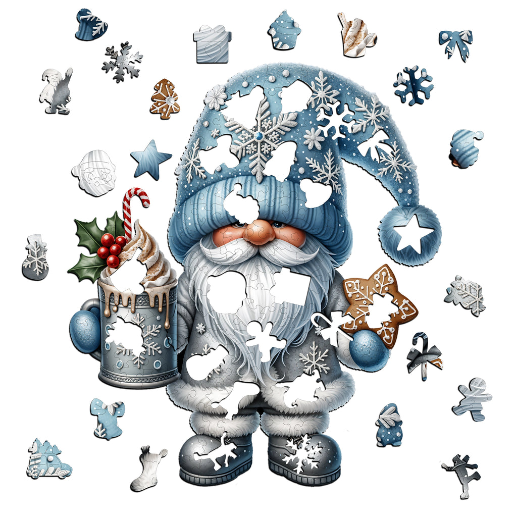 Puzzle Drewniane dla Dorosłych – Krasnal z gorącą czekoladą 180 el. | PUZZLED