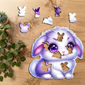 Puzzle Drewniane Premium dla dzieci Króliczek 51 EL. Układanka PUZZLED