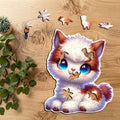 Puzzle Drewniane Premium dla dzieci Lama 64 EL. Układanka PUZZLED