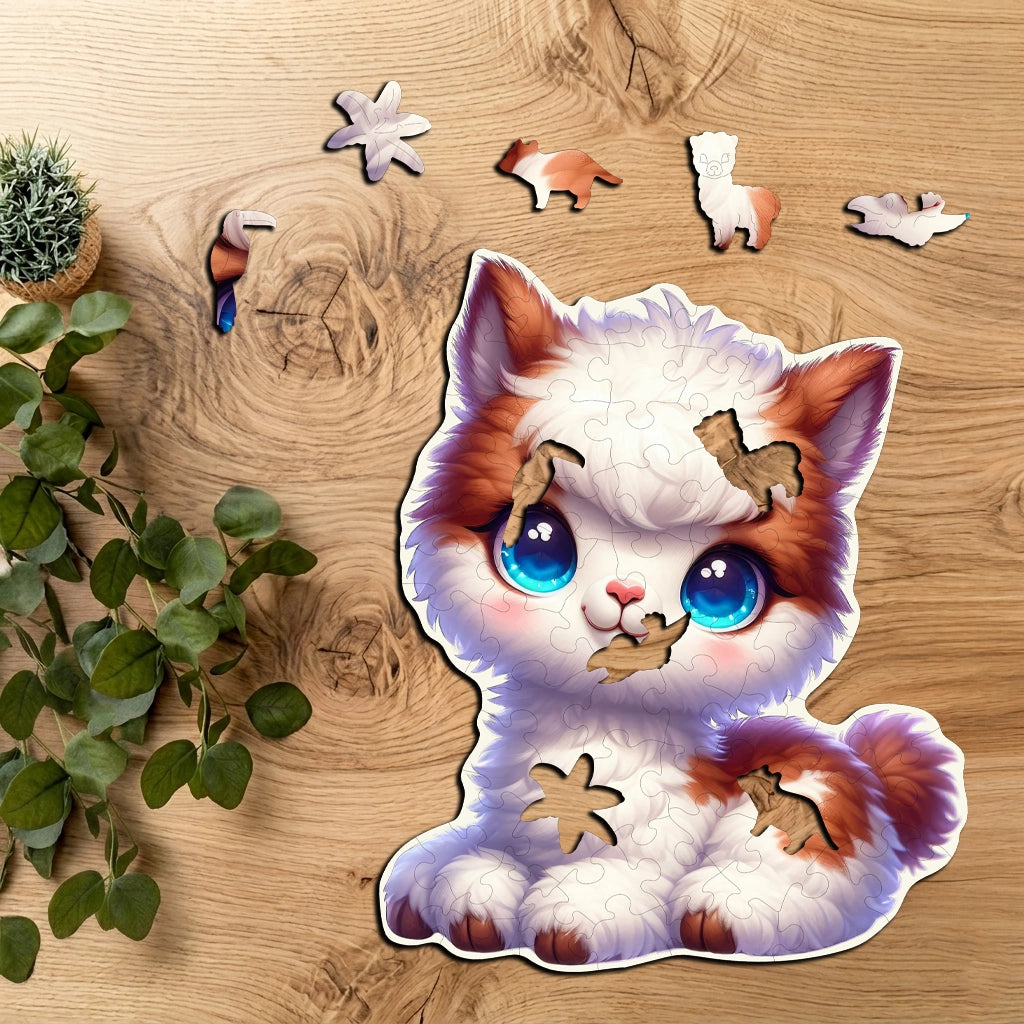 Puzzle Drewniane Premium dla dzieci Lama 64 EL. Układanka PUZZLED
