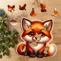 Puzzle Drewniane Premium dla dzieci Lisek 52 EL. Układanka PUZZLED