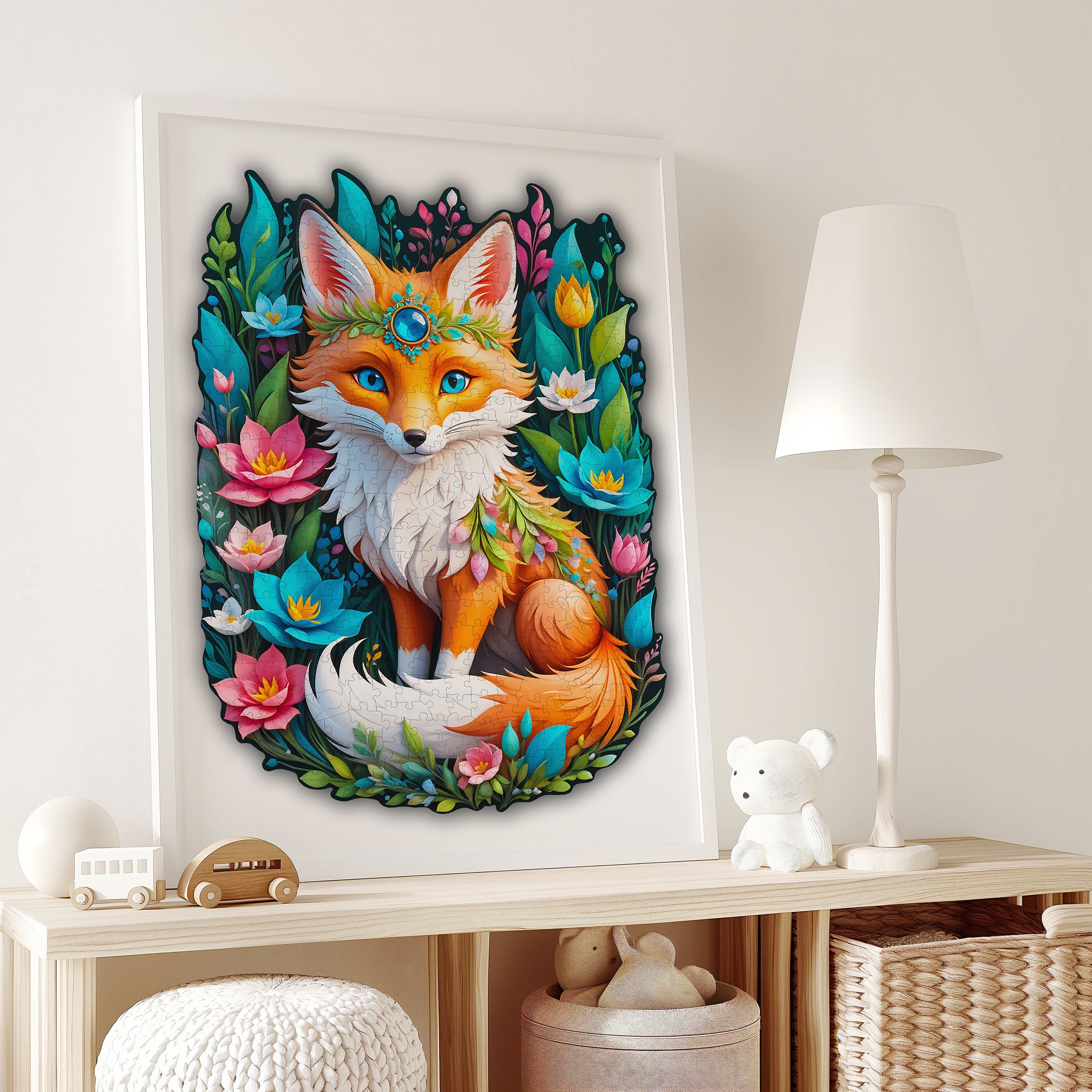 Puzzle drewniane PUZZLED Lisek 390 elementów – układanka po obrysie dla dorosłych
