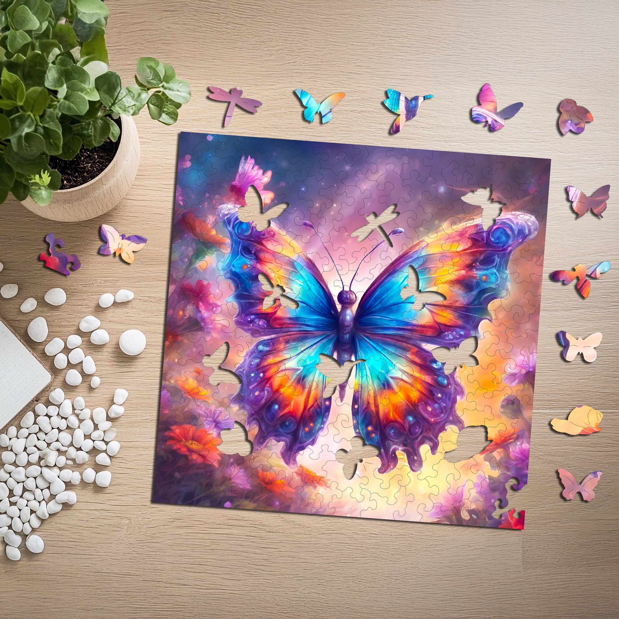 Puzzle drewniane PUZZLED Eteryczny Motyl 145 elementów dla dorosłych