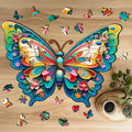 Puzzle drewniane PUZZLED Motyl 225 elementów – układanka po obrysie dla dorosłych