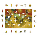 Drewniane puzzle A3 Vincent van Gogh "Nocna kawiarnia" 350 el.
