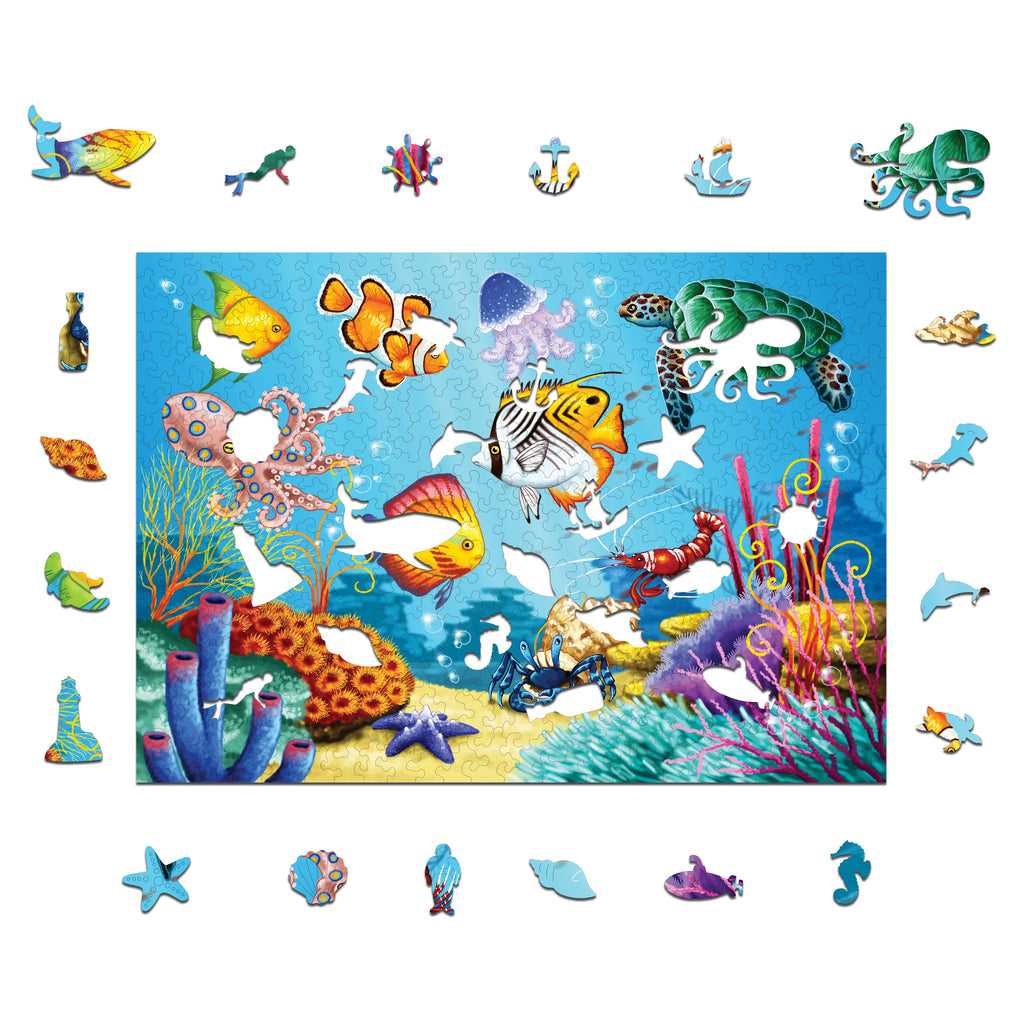 Drewniane puzzle A3 "Podwodny świat" 330 el